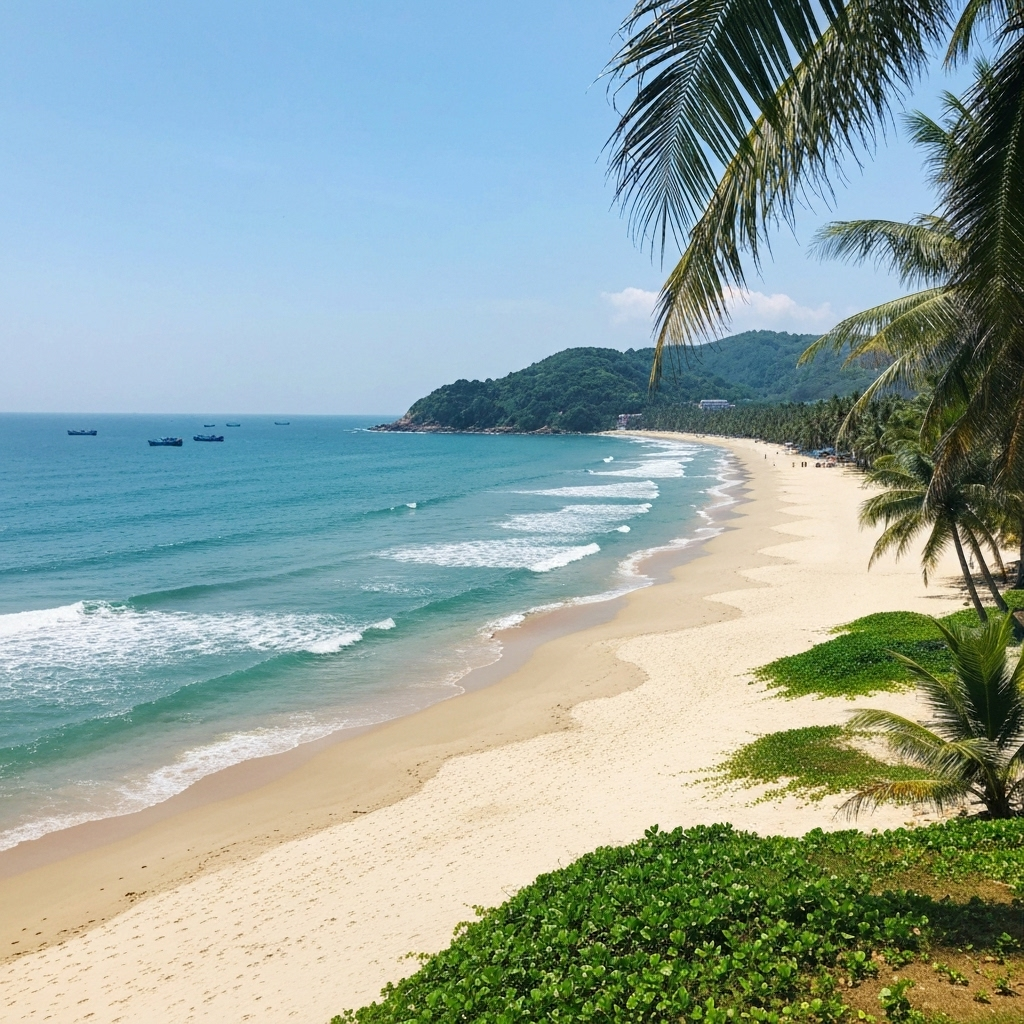 Bãi biển Vũng Tàu với nước biển xanh trong